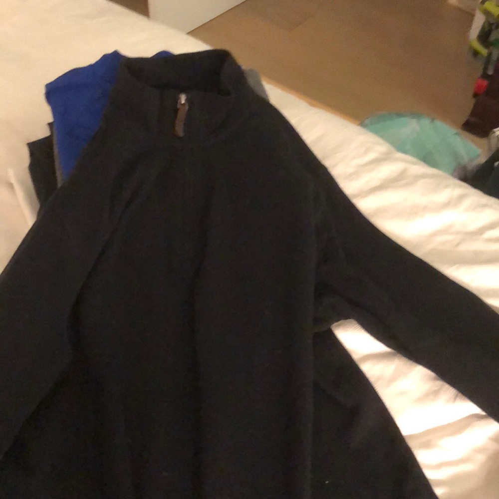 Black mock neck pullover
